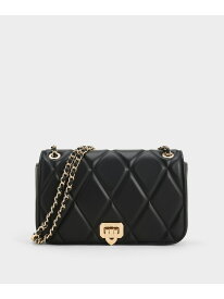 Arwen アルウェン キルトショルダーバッグ CHARLES & KEITH チャールズアンドキース バッグ ショルダーバッグ ブラック【送料無料】[Rakuten Fashion]