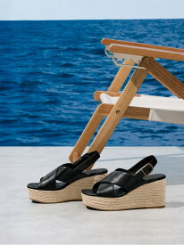 クロスオーバー エスパドリーユ ウエッジ CHARLES & KEITH チャールズアンドキース シューズ・靴 サンダル ブラック ゴールド ブラウン【送料無料】[Rakuten Fashion]