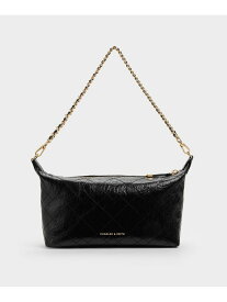 Duo ドゥオ キルティング ショルダーバッグ CHARLES & KEITH チャールズアンドキース バッグ ショルダーバッグ ブラック【送料無料】[Rakuten Fashion]