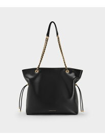 Arya アリア ブレイドストラップダブルハンドルトートバッグ CHARLES & KEITH チャールズアンドキース バッグ ショルダーバッグ ブラック【送料無料】[Rakuten Fashion]