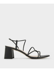 Meadow メドー ストラッピーブロックヒールサンダル CHARLES & KEITH チャールズアンドキース シューズ・靴 サンダル ホワイト ブラック【送料無料】[Rakuten Fashion]