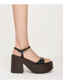 【SALE／30%OFF】アンクルストラップ プラットフォームサンダル CHARLES & KEITH チャールズアンドキース シューズ・靴 サンダル ブラック ホワイト ブラウン【RBA_E】【送料無料】[Rakuten Fashion]
