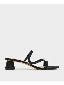 Arden アーデン ウェービーストラップミュール CHARLES & KEITH チャールズアンドキース シューズ・靴 ミュール ブラック【送料無料】[Rakuten Fashion]