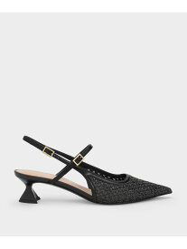 ラフィア スカルプチュラルヒール スリングバックパンプス CHARLES & KEITH チャールズアンドキース シューズ・靴 パンプス ベージュ【送料無料】[Rakuten Fashion]