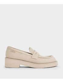 【SALE／30%OFF】チャンキーソール ペニーローファー CHARLES & KEITH チャールズアンドキース シューズ・靴 サンダル ベージュ ブラウン【RBA_E】【送料無料】[Rakuten Fashion]