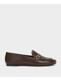 【SALE／40%OFF】ウーブン バックルストラップローファー CHARLES & KEITH チャールズアンドキース シューズ・靴 ローファー ブラック【RBA_E】【送料無料】[Rakuten Fashion]