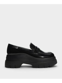 Leoi レオイ プラットフォーム ペニーローファー CHARLES & KEITH チャールズアンドキース シューズ・靴 ローファー ブラウン【送料無料】[Rakuten Fashion]
