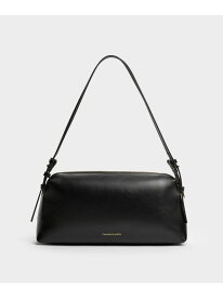 Deyna デイナ メタリックアクセント ダブルストラップショルダーバッグ CHARLES & KEITH チャールズアンドキース バッグ ショルダーバッグ ブラック【送料無料】[Rakuten Fashion]