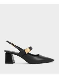 Yvette イヴェット メリージェーンスリングバックパンプス CHARLES & KEITH チャールズアンドキース シューズ・靴 パンプス ブラック【送料無料】[Rakuten Fashion]