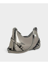 【SALE／40%OFF】Sloane スローン ホーボーバッグ CHARLES & KEITH チャールズアンドキース バッグ ショルダーバッグ ブラウン シルバー ブラック【RBA_E】【送料無料】[Rakuten Fashion]