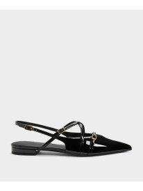 Maybelle メイベル パテント ストラッピー スリングバック フラット CHARLES & KEITH チャールズアンドキース シューズ・靴 パンプス【送料無料】[Rakuten Fashion]