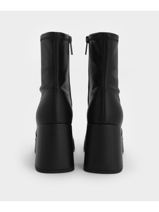 楽天市場】プラットフォーム アンクルブーツ CHARLES & KEITH 