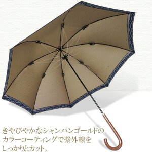 rainbowcharm晴雨兼用手開き傘レディースウェーブボーダーサクラ骨UVカット遮熱遮光8本骨3色58cm