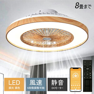 シーリングファン シーリングファンライト LED 照明器具 6畳 8畳 DCモーター サーキュレーター 調光 調色 風量調節 高輝度 オシャレ シーリングライト dcモーター 空気循環 省エネ 節電 リビン