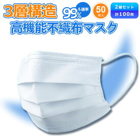 マスク 100枚 (50枚x2箱) 在庫あり 使い捨てマスク 50枚 白 箱 使い捨て 送料無料 サージカルマスク 大人 販売 即納 三次元マスク 50枚入 不織布マスク 耳が痛くならない 即日 在庫 おしゃれマスク 不織布 大きめ