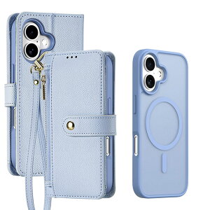 iphone16 ケース 本革 手帳型 手帳 MagSafe対応 iphone ケース カバー 2in1 カード 収納 ポケット スマホケース スマホカバー ワイヤレス 充電 対応 マグセーフ 充電器 カメラ保護 スタンド 耐衝撃 全