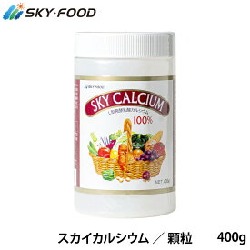 賞味期限2029年3月4日 スカイカルシウム 顆粒 400g 健康食品 L型発酵乳酸菌 カルシウム サプリメント 乳酸カルシウム 水溶性　スカイフードスカイカルシウム