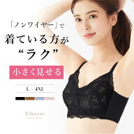 【着ている方がラク】胸を小さく見せるブラ ノンワイヤー 小さく見えるブラ ブラジャー 着痩せブラ さら…