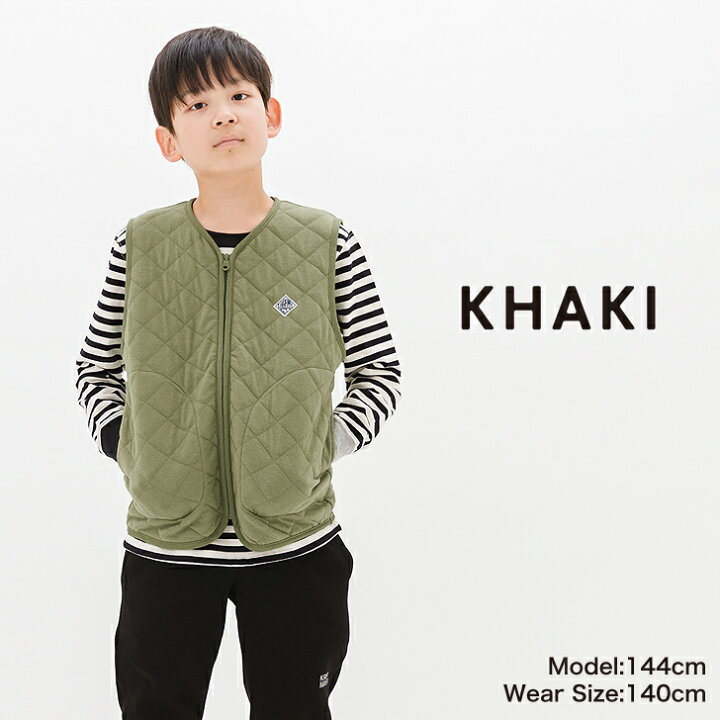 楽天市場】ノーカラーキルティングベスト ジュニア キッズ 子供服  