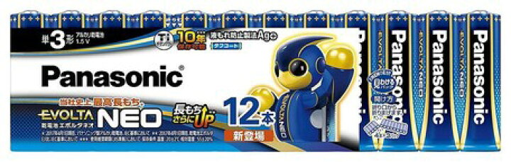 楽天市場】エボルタ 乾電池エボルタネオ 単3形 LR6NJ／12SW(12本入  