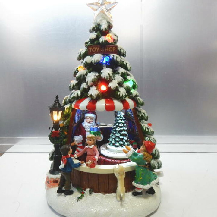 楽天市場】クリスマスオブジェ「クリスマスツリー」LED付オルゴール 