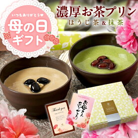 母の日 プレゼント ギフト 母の日ギフト 母の日プレゼント 2024 実用的 スイーツ 食べ物 お菓子 グルメ 送料無料 手土産 プリン 抹茶＆ほうじ茶プリンセット 冷凍便 抹茶4個 ほうじ茶4個 内祝い 快気祝い 引出物 引き菓子