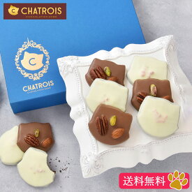 【送料無料】クリスマス お歳暮 ねこクッキー ギフト お菓子 スイーツ チョコサブレ クッキー 個包装 猫 高級 お礼 ねこ 猫お菓子 可愛いお菓子 チョコ菓子 スイーツギフト お取り寄せスイーツ 通販 猫好き 女性 プレゼント ミヌー＆苺の牛乳ショコラサブレ