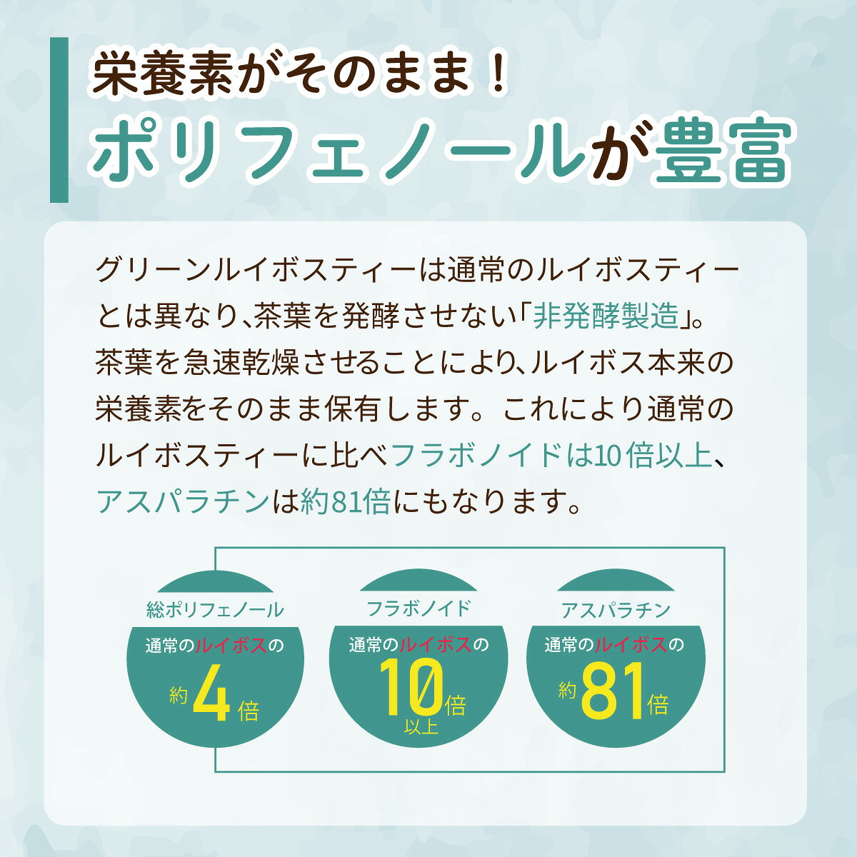 オーガニック グリーンルイボスティー お徳用 ティーバッグ 100包 (大容量 2g×100個入) 送料無料 有機 ノンカフェイン ノンカロリー ティーパック 水出し 500 ギフト パック オーガニックルイボスティー ルイボス お茶 - メイン画像 11