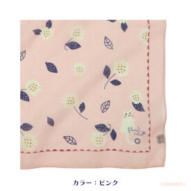 【メール便対応】ハンカチフローラルキャット(ノアファミリー 猫グッズ ネコ雑貨 ねこ柄 花柄 女性 大判ハンカチ 綿100％ ランチクロス ギフト 2023ss） 051-e147