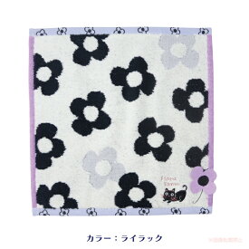 【メール便対応】花たまタオルハンカチ(ノアファミリー 猫グッズ ネコ雑貨 ねこ柄 花柄 かわいい ギフト プレゼント 贈り物 お礼 感謝 2024ss） 051-K71