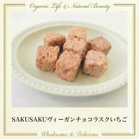 【リニューアル発売】チャヤマクロビ SAKUSAKUヴィ―ガンチョコラスクいちご 焼菓子 25g 1個