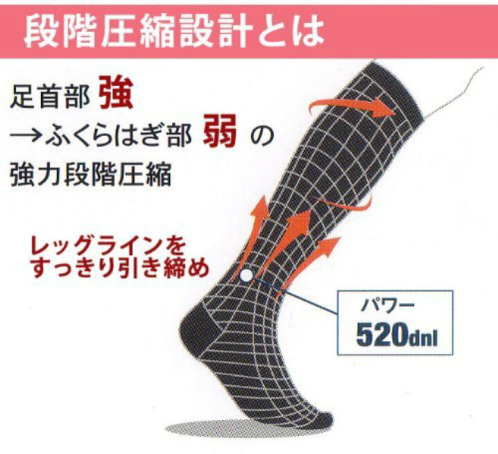 楽天市場】着圧ソックス レディース エナジック ハイソックス 着圧 