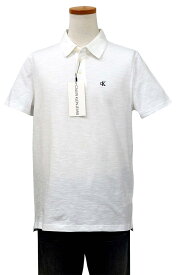 Calvin Klein Jeans Men'sCKロゴ刺繍 スラブ生地 半袖ポロシャツカルバンクライン ポロシャツ送料無料 父の日ギフト プレゼント