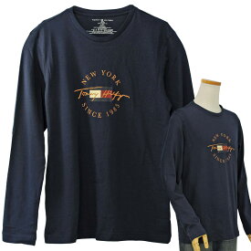 Tommy HilfigerトミーヒルフィガーMen’s長袖プリントTシャツ【トミーヒルフィガー】ギフト プレゼント 送料無料XL,XXLL、3L大きいサイズ