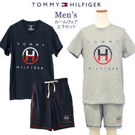 Tommy HilfigerトミーヒルフィガーMen’s半袖Tシャツ,ハーフパンツ上下【トミーヒルフィガー】# 09t4162-4148 父の日ギフト プレゼントナイトウエア・ルームウエアー、パジャマセット、XL,XXLL、3L大きいサイズ送料無料L