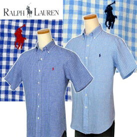 POLO by Ralph Lauren ラルフローレン麻100%、半袖ギンガムチェックシャツ【CLASSIC FIT】【ラルフローレン】【送料無料】