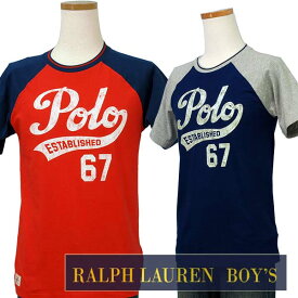 POLO by Ralph Lauren Boy's ビンテージプリント半袖ベースボールTシャツ【2016-Spring/NewModel】【ラルフローレンボーイズ】