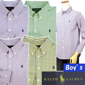 POLO by Ralph Lauren Boy'sマルチチェック長袖シャツ【ラルフローレン ボーイズ】ボタンダウンシャツ送料無料 父の日ギフト プレゼント