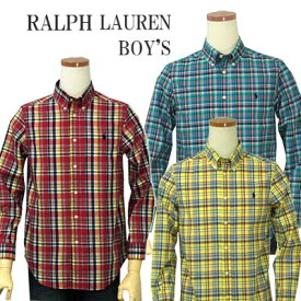 POLO by Ralph Lauren Boy'sラルフローレンマドラスチェック長袖シャツ【ラルフローレン ボーイズ】