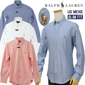 POLO by Ralph Laurenラルフローレン Men's 定番、長袖 オックスフォードシャツ ストレッチ スリムフィットXL,,LL,大きいサイズギフト プレゼントラルフローレン ボタンダウンシャツ