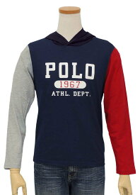 POLO by Ralph Lauren Boy's POLOロゴ 切り替え 長袖Tパーカー送料無料