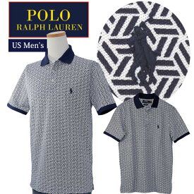 Polo by Ralph Laurenラルフローレン Men's和風総柄 半袖鹿の子ポロシャツ クラシックフィット送料無料,父の日ギフト プレゼントラルフローレンポロシャツ