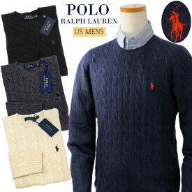 POLO by Ralph Lauren Men's定番カシミヤ混 ケーブル編み ウールセーターXL,大きいサイズ ラルフローレン セーター【送料無料】#710719546 #710876762