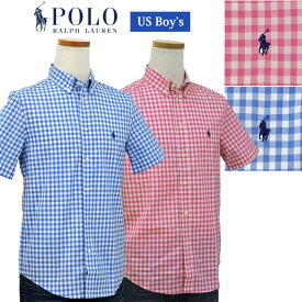 POLO by Ralph Lauren Boy's半袖ギンガムチェックシャツ（ストレッチ）ボタンダウンシャツ送料無料 　父の日ギフト プレゼント#323891807 323865260