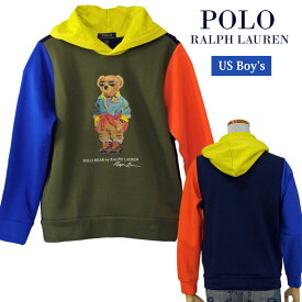 POLO Ralph Lauren Boy'sポロベアー切替えパーカーラルフローレン ポロベアーパーカー2023-Spring/NewColor,送料無料