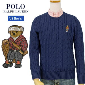 POLO Ralph Lauren Boy's�|���x�A�[�R�b�g�� �P�[�u���҂݃Z�[�^�[2025-Fall/NewColor,�����t���[���� �|���x�A�[