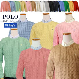 POLO by Ralph Lauren Boy's定番コットン　ケーブル編みセーター2026-Spring NewColor入荷ラルフローレン セーターギフト プレゼント