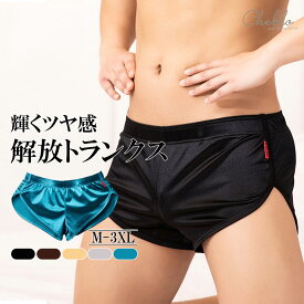 【ポイント5倍！スーパーSALE中】 トランクス メンズ ツルツル M L LL 3L 4L 単品 通気性 無地 ゆったり ギフト プレゼント 実用的 アンダーウェア 紳士 男性 肌着 おしゃれ 父の日ギフト サテン 下着 トランクスパンツ
