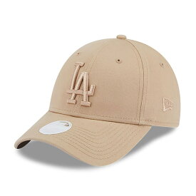 New Era / ニューエラ　レディース　9FORTY　LA Dodgers ドジャース　キャップ　帽子　ベージュ×メタリックロゴ