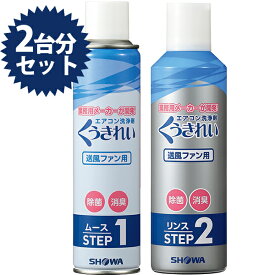 エアコン掃除 くうきれい エアコンファン洗浄剤 ムース＆リンス 2台分セット クリーナー 家庭用 自分で